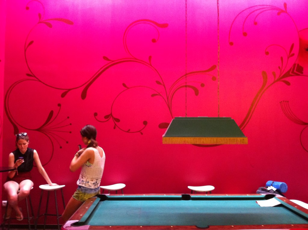 Pool table, Purple Nest Hostel, Valencia