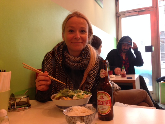 Local muncher and avid foodie, Julia Pawelczyk dining at one of her favourite cheap eats in Munich: Jai Ma
