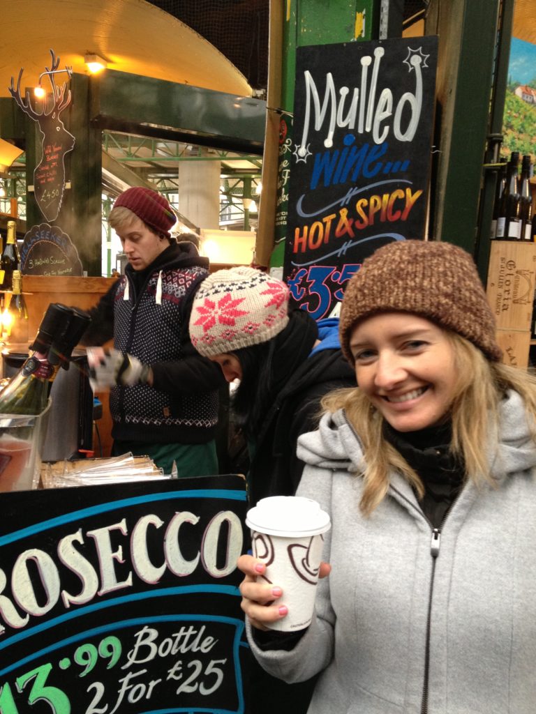 Memories of delicious mulled wine and prosecco at the Borough Market on a very cold day in November, few years back.