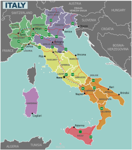Regions of Italy Map