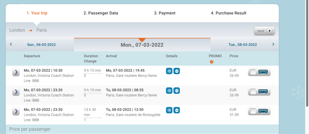 travel by bus in europe