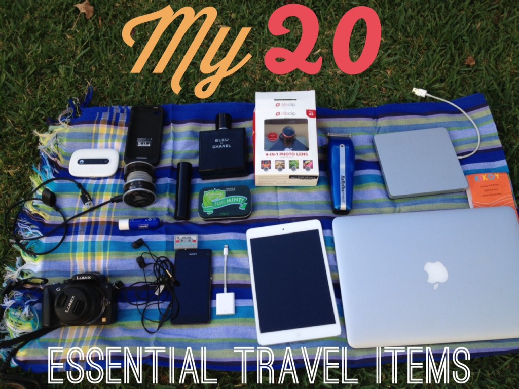 My 20 essential travel items