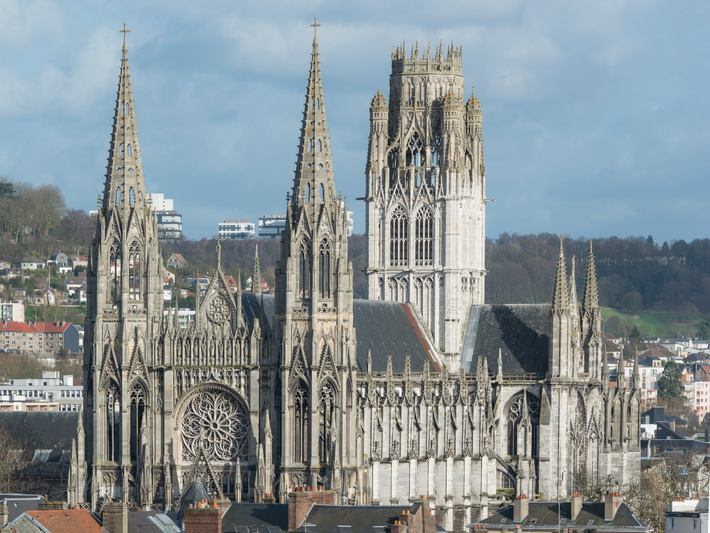 Abbaye Saint-Ouen de Rouen as seen from Gros Horloge