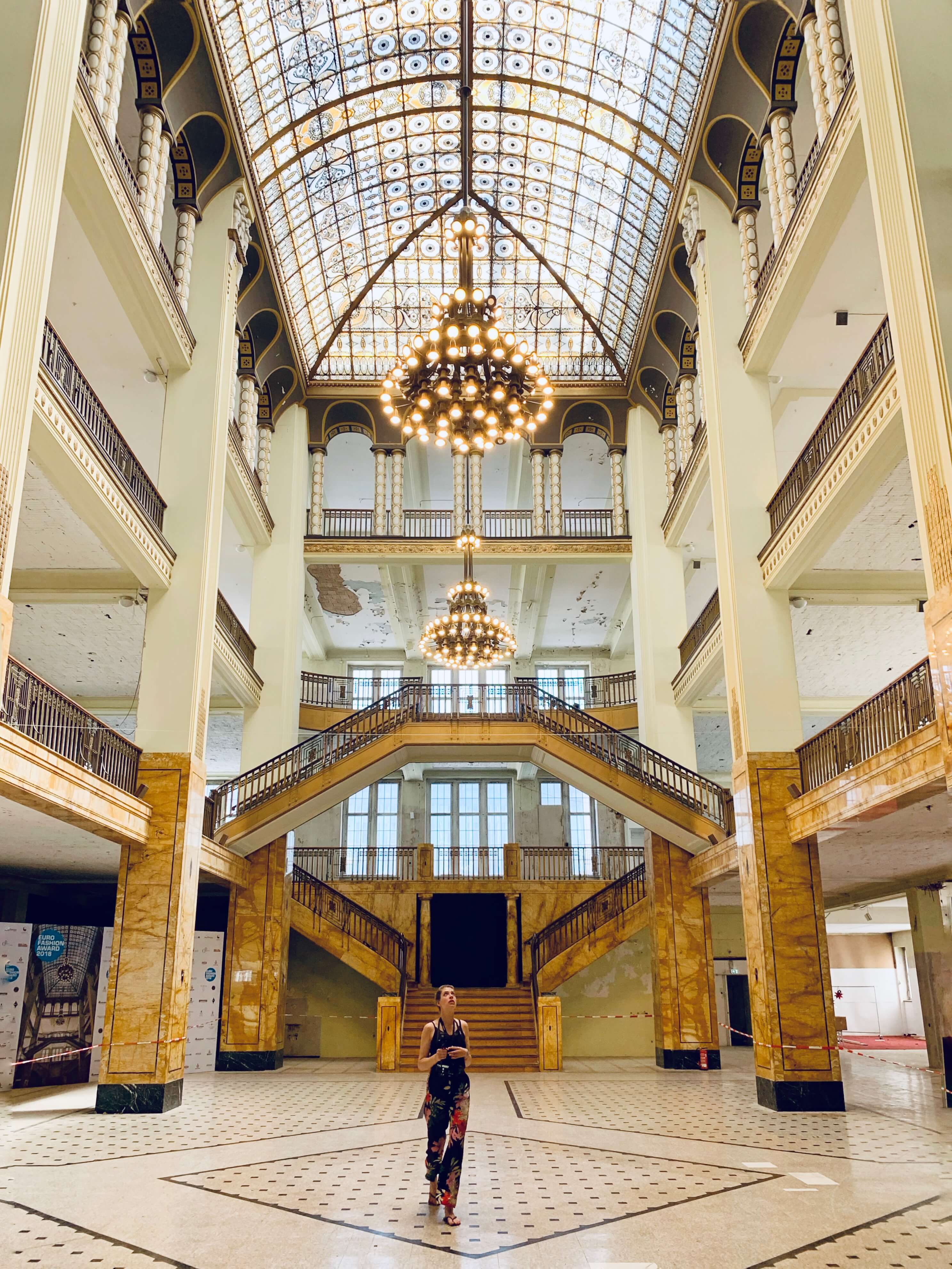 the glorious inner atrium of the Gorlitz Warenhaus that served as the model for the Grand Budapest Hotel