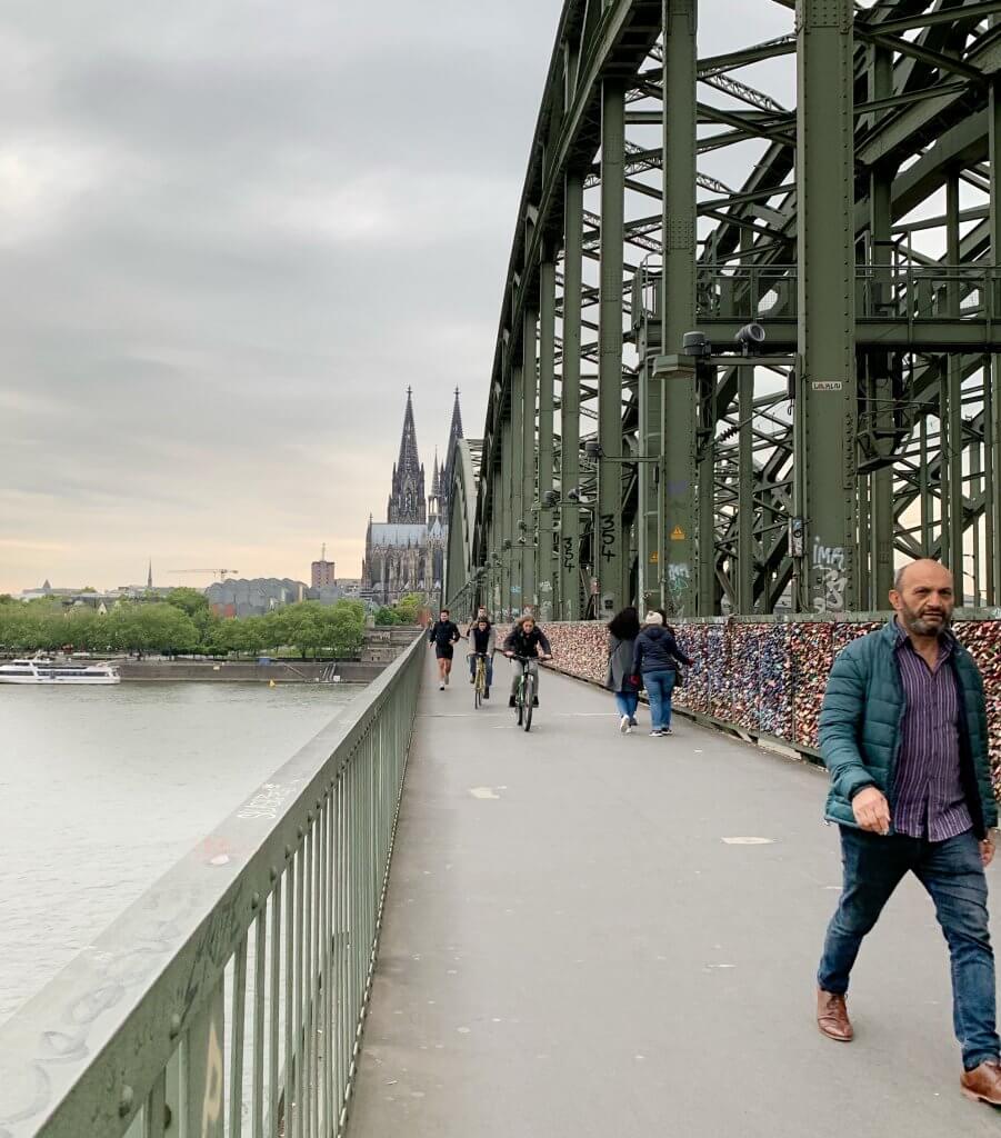 The moment you walk across the Hohenzollernbrücke and the twin spires of Cologne come into sight