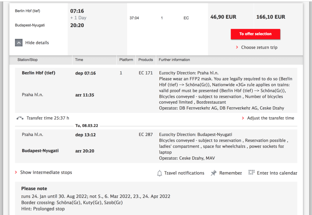 travel europe by train cost