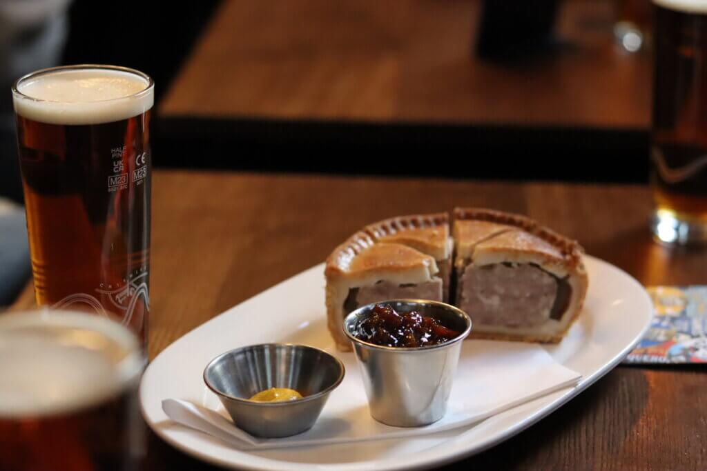 Pork pies at Ye Olde Cheshire Cheese pub London